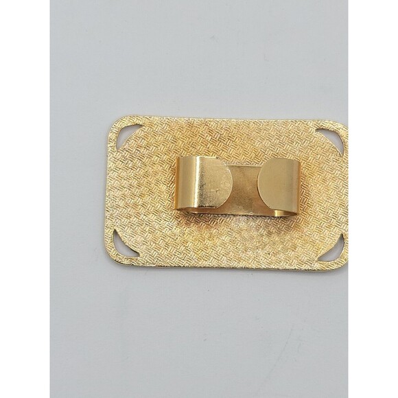 Vintage Cloisonne Enamel Butterfly & Flower Brooch Gold Tone Red Blue Bolo Tie - Picture 4 of 7